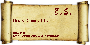 Buck Samuella névjegykártya
